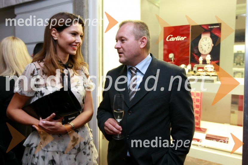 Ivana Šundov Hojan in Franc Kangler, župan Mestne občine MariborCartier, odprtje trgovine