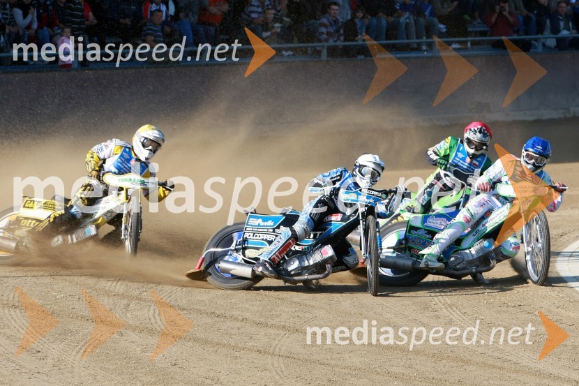 Ludvig Lindgren, Šve, Jurica Pavlic, Hrv, Michal Mitko POL, Nicolai Klindt DANSpeedway, U-21 WC Finale 2009