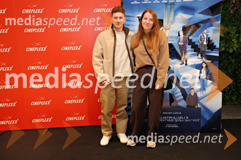  Jaka Polak;  Patricija KastelicZdaj me vidiš, zdaj me ne vidiš 3, premiera filma v Cineplexxu