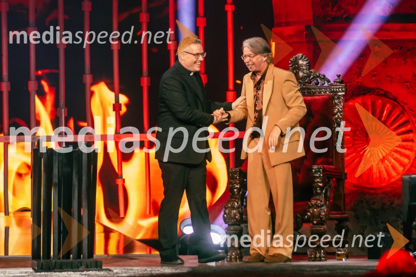  Klemen  Balažič, duhovnik;  Robert Pešut - Magnifico, glasbenikNa žaru z Ladom Bizovičarjem, Magnifico