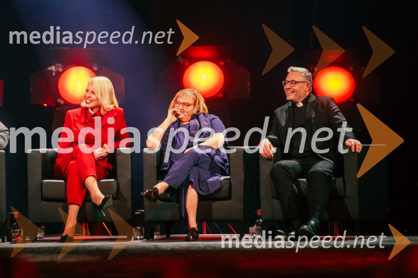 mag. Urška Klakočar Zupančič, predsednica Državnega zbora RS, podpredsednica, Gibanje Svoboda;  Desa Muck, voditeljica, pisateljica; prof. dr.  Andrej  Rahten, Filozofska fakulteta, Univerza v MariboruNa žaru z Ladom Bizovičarjem, Magnifico