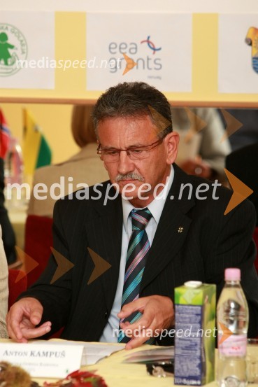 Anton Kampuš, župan občine Gornja RadgonaEnergetsko varčen vrtec Manka Golarja Gornja Radgona, novinarska konferenca in odprtje prenovljenega vrtca