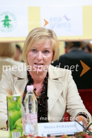 Breda Forjanič, ravnateljica vrtca Manka Golarja Gornja RadgonaEnergetsko varčen vrtec Manka Golarja Gornja Radgona, novinarska konferenca in odprtje prenovljenega vrtca