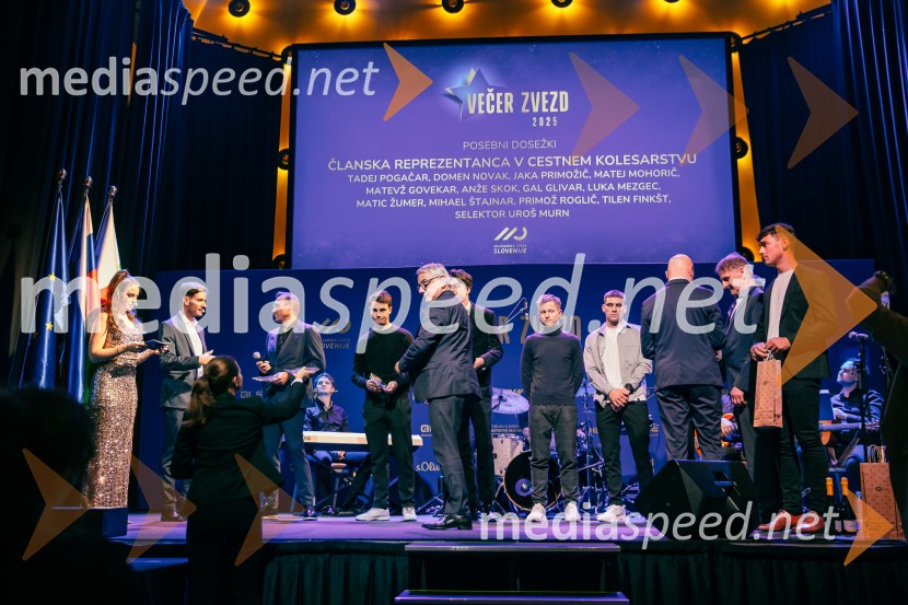 Večer zvezd, kolesar leta 2025 je Tadej Pogačar