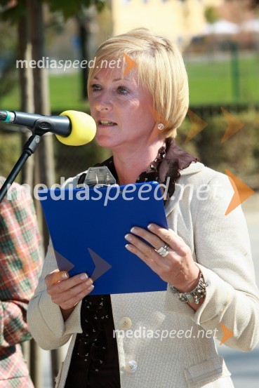 Breda Forjanič, ravnateljica vrtca Manka Golarja Gornja RadgonaEnergetsko varčen vrtec Manka Golarja Gornja Radgona, novinarska konferenca in odprtje prenovljenega vrtca
