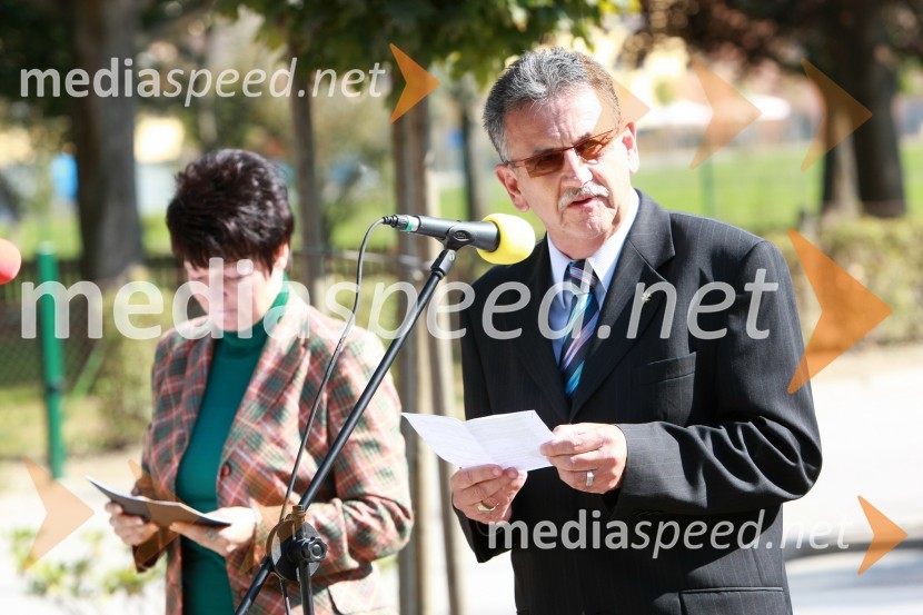Anton Kampuš, župan občine Gornja RadgonaEnergetsko varčen vrtec Manka Golarja Gornja Radgona, novinarska konferenca in odprtje prenovljenega vrtca
