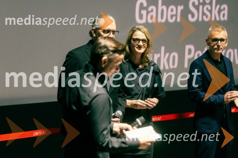  Simon Vadnjal, novinar in glasbenik;  Marko  Naberšnik, režiser in scenarist;  Bronja Žakelj, pisateljica;  Aleš Pavlin, Perfo ProductionBelo se pere na 90, premiera filma v Cineplexxu