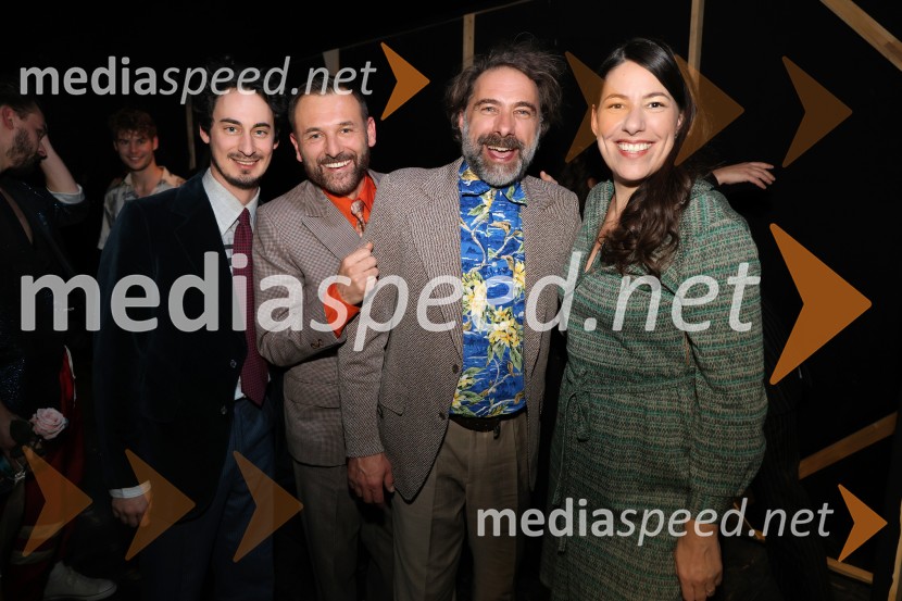  Žan Koprivnik, igralec;  Viktor Hrvatin Meglič, igralec;  Gorazd Žilavec, igralec;  Minca Lorenci, igralkaGospa ministrica, klasična komedija SNG Maribor