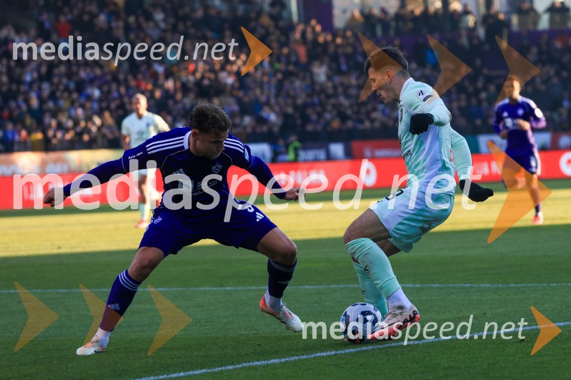 potek tekme.Derbi v Ljudskem vrtu: Maribor in Olimpija brez zmagovalca pred 9.000 navijači