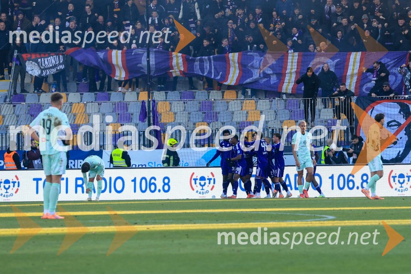 Prvi zadetek na tekmi za vostvo 1-0 ekipe Nk Maribor.Derbi v Ljudskem vrtu: Maribor in Olimpija brez zmagovalca pred 9.000 navijači