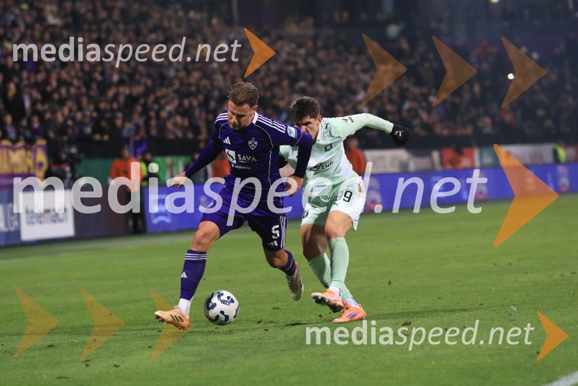 Derbi v Ljudskem vrtu: Maribor in Olimpija brez zmagovalca pred 9.000 navijači