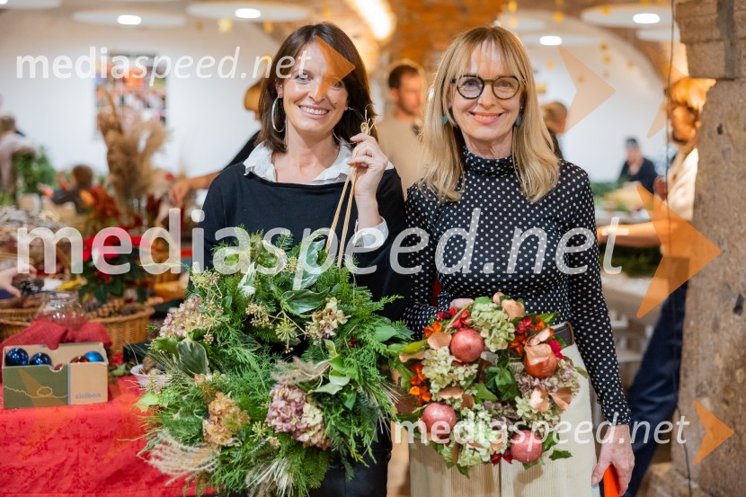 Pletenje adventnih venčkov za božični semenj Waldorfske šole Ljubljana