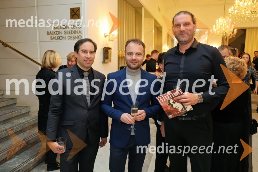  Simon Krečič, umetniški direktor Opere SNG Maribor;  ... ;  Dejan Juravič, urednik za operno glasbo na Radiu ArsOpera Blühen (Razcvet), premiera