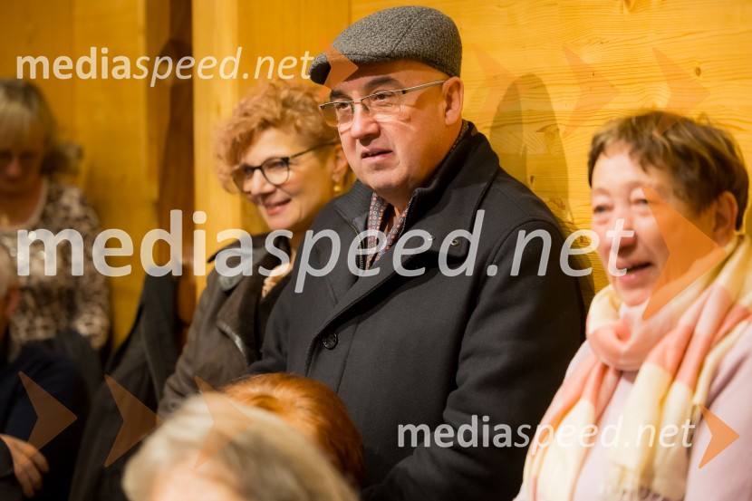 Martin Golob gost v skednju Škrabčeve domačije