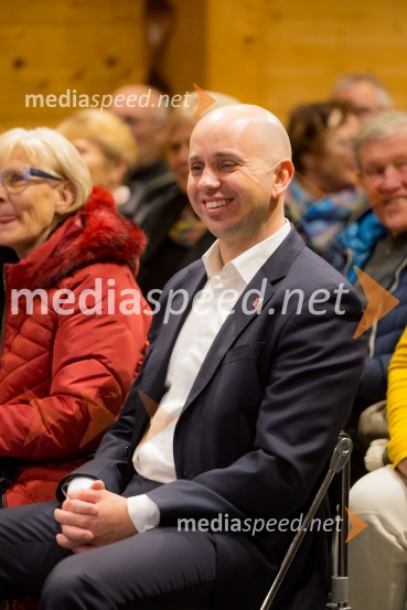 Martin Golob gost v skednju Škrabčeve domačije