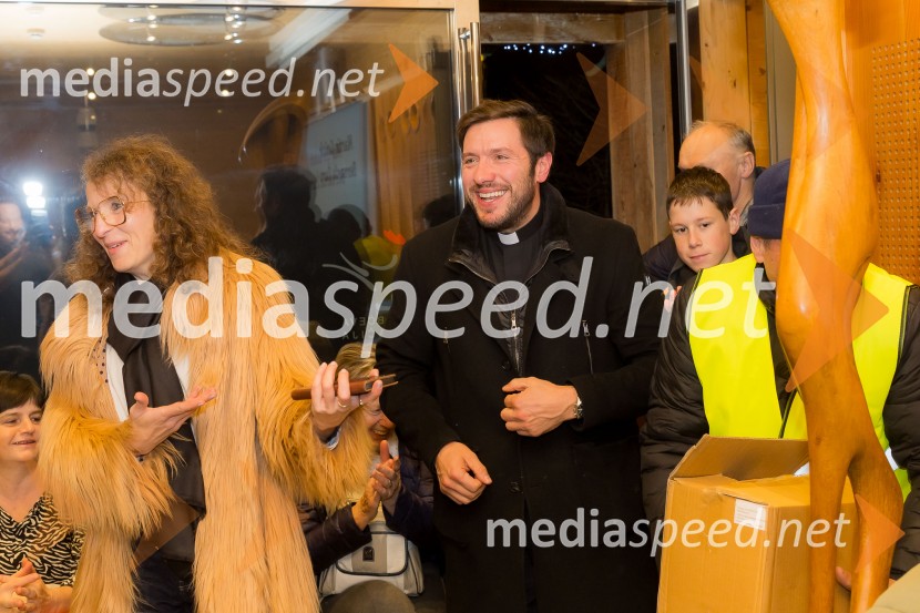 Martin Golob gost v skednju Škrabčeve domačije