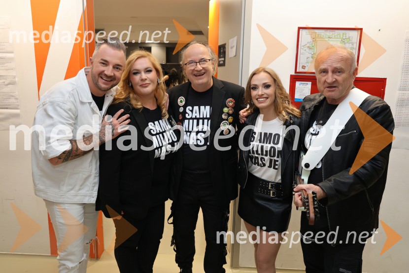  Dejan Krajnc, Dejan Dogaja;  ... ;  ... ;  ... ;  ... Silvestrski pozdrav 2025, snemanje oddaje v Dvorani Tabor