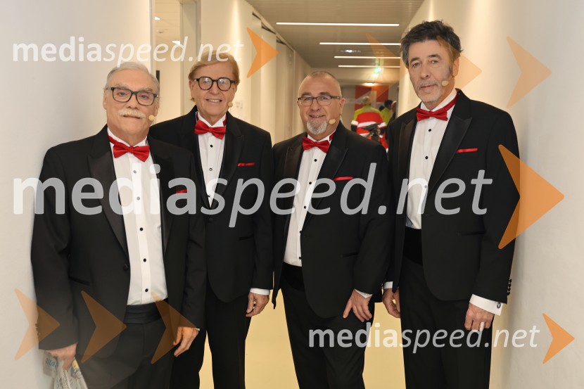  ... ;  Vinko Šimek, komik;  ... ;  Franci Kek, slovenski režiser, producent, igralec, politik Silvestrski pozdrav 2025, snemanje oddaje v Dvorani Tabor