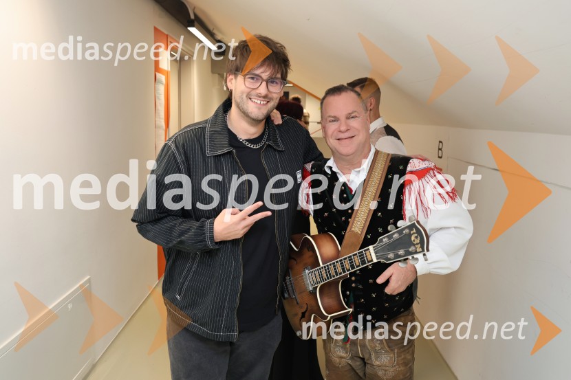  Nace  Jordan, Joker Out;  ... Silvestrski pozdrav 2025, snemanje oddaje v Dvorani Tabor