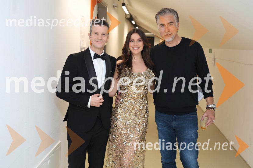  Boštjan Romih, televizijski in radijski voditelj;  Vesna Ponorac, igralka, moderatorka;  Jan Plestenjak, pevecSilvestrski pozdrav 2025, snemanje oddaje v Dvorani Tabor