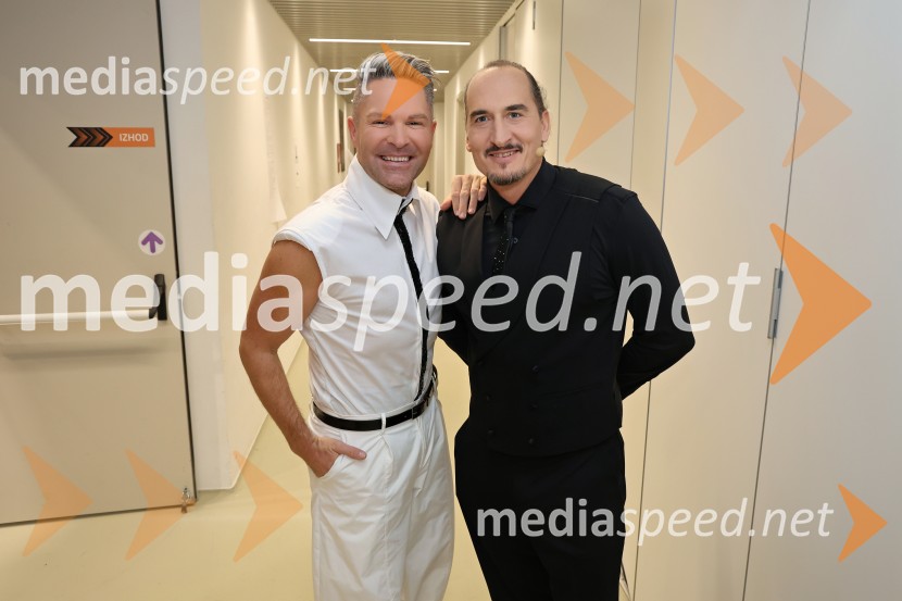  Sebastian Podgornik, pevec in plesalec;  Vid  Valič, stand-up komik, voditeljSilvestrski pozdrav 2025, snemanje oddaje v Dvorani Tabor