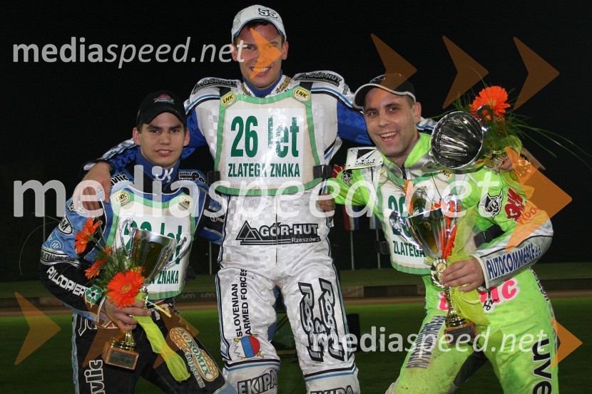 Jurica Pavlic, Matej Žagar, Maks GregoričSpeedway, DP posameznikov Slovenije in Hrvaške, 4. dirka, FINALE