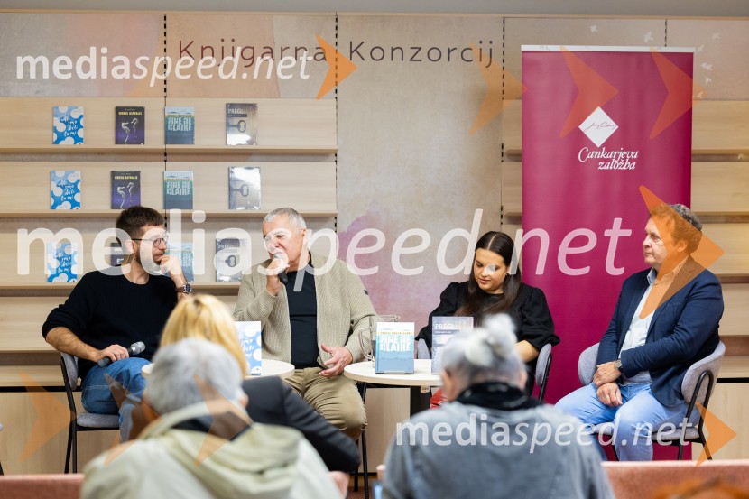  Sašo Puljarević, literarni kritik;  Zoran Predin, glasbenik;  Selma  Skenderović, prevajalka;  Andrej Blatnik, pisateljPredstavitev knjižnih novosti Cankarjeve založbe