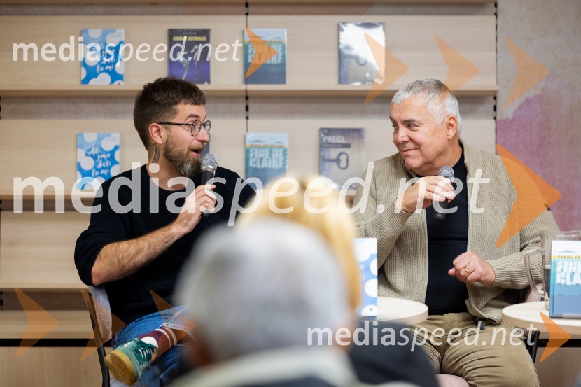  Sašo Puljarević, literarni kritik;  Zoran Predin, glasbenikPredstavitev knjižnih novosti Cankarjeve založbe