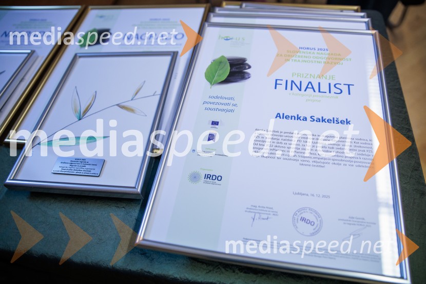 Podeljeni nagradi HORUS in ADRASTOS 2025 za družbeno odgovornost in trajnostni razvoj