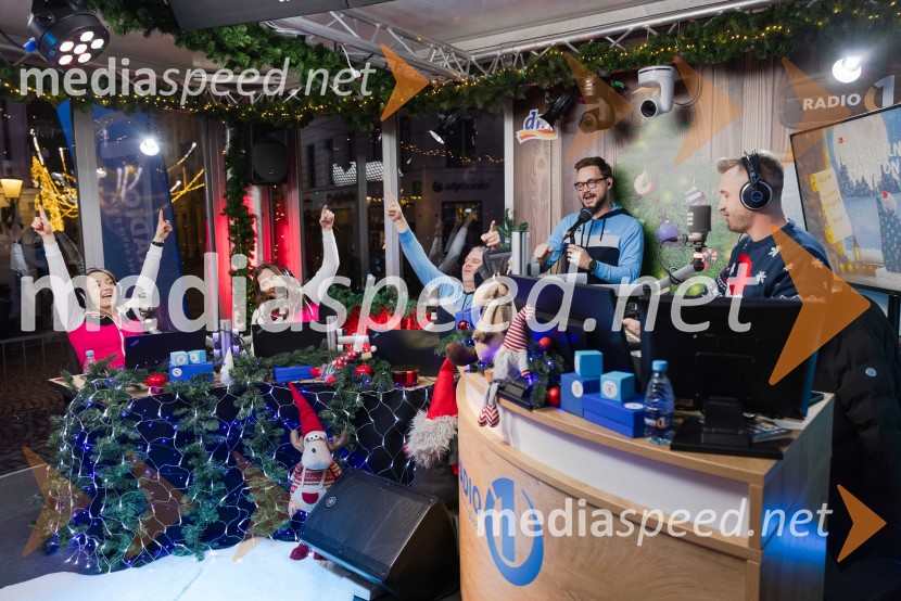  Anja Ramšak, voditeljica, Radio 1;  Lara Tošić, radijska voditeljica;  Miha Deželak, radijski voditelj, humanitarec;  Nejc Šmit, improvizator, stand up komik, glasbenik;  Denis Avdić, voditeljDobrodelni maraton Radia 1