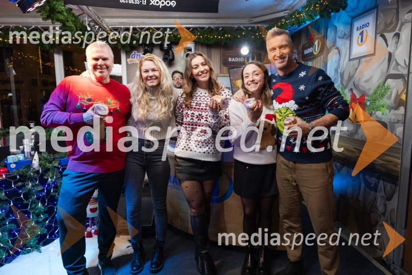  Miha Deželak, radijski voditelj, humanitarec;  Miša Koplova, Masterchef Slovenija 2025, zmagovalka ;  Lara Tošić, radijska voditeljica;  Anja Ramšak, voditeljica, Radio 1;  Denis Avdić, voditeljDobrodelni maraton Radia 1