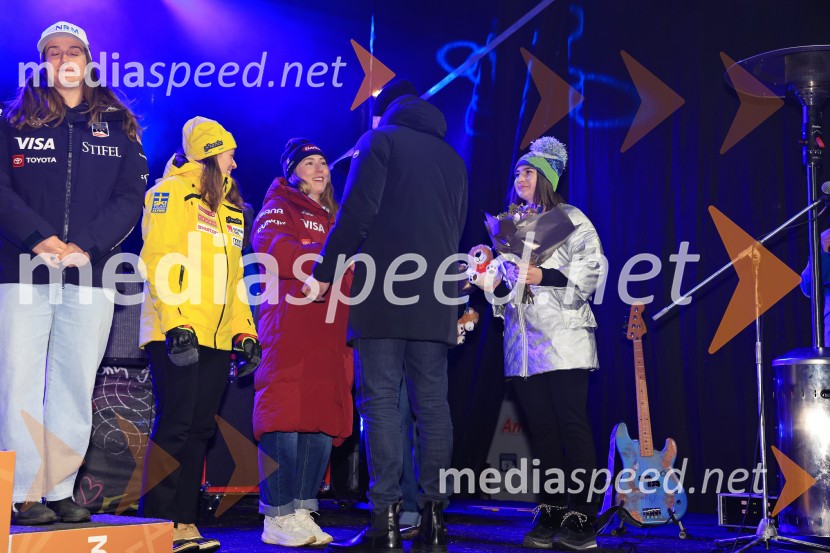 FIS SP v smučanju za ženske Kranjska Gora 2026 podelitev najboljšim v veleslalomu in žreb za slalom