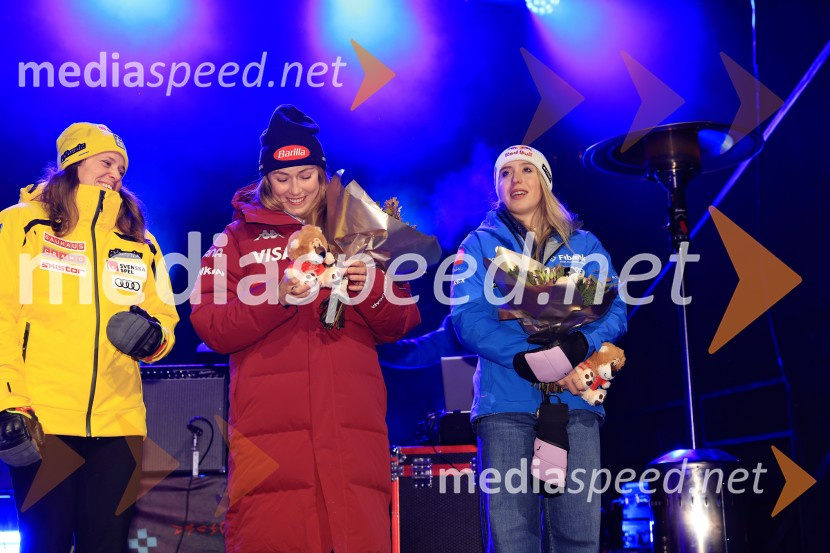 FIS SP v smučanju za ženske Kranjska Gora 2026 podelitev najboljšim v veleslalomu in žreb za slalom