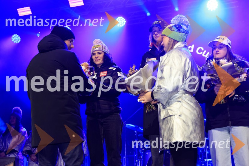 FIS SP v smučanju za ženske Kranjska Gora 2026 podelitev najboljšim v veleslalomu in žreb za slalom