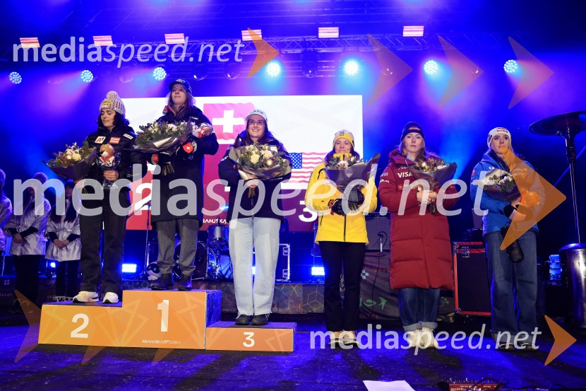 FIS SP v smučanju za ženske Kranjska Gora 2026 podelitev najboljšim v veleslalomu in žreb za slalom
