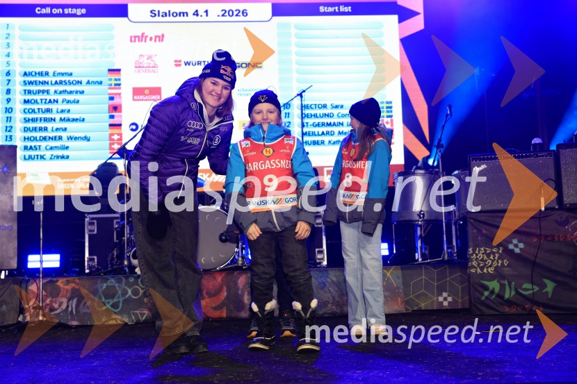 FIS SP v smučanju za ženske Kranjska Gora 2026 podelitev najboljšim v veleslalomu in žreb za slalom