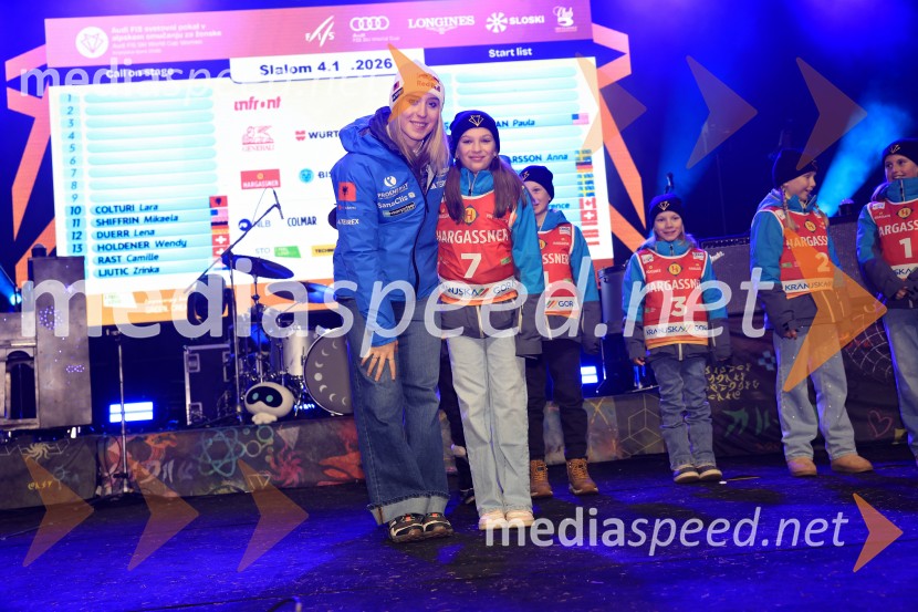 FIS SP v smučanju za ženske Kranjska Gora 2026 podelitev najboljšim v veleslalomu in žreb za slalom