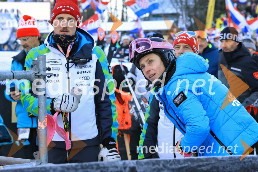  Štefan Hadalin, nekdanji alpski smučar;  Ana Bucik Jogan, smučarkaFIS SP v smučanju za ženske Kranjska Gora 2026 slalom
