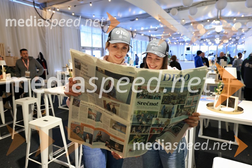  Ana Bucik Jogan, smučarka;  Nika Tomšič, smučarkaFIS SP v smučanju za ženske Kranjska Gora 2026 - Novinarska konferenca pred tekmo