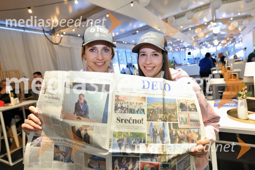  Ana Bucik Jogan, smučarka;  Nika Tomšič, smučarkaFIS SP v smučanju za ženske Kranjska Gora 2026 - Novinarska konferenca pred tekmo