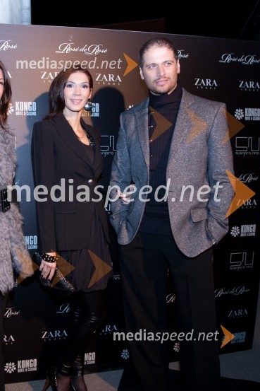 	Joe Rain, lastnik modne agencije Bronz s soprogo SašoNina Šušnjara, modna revija