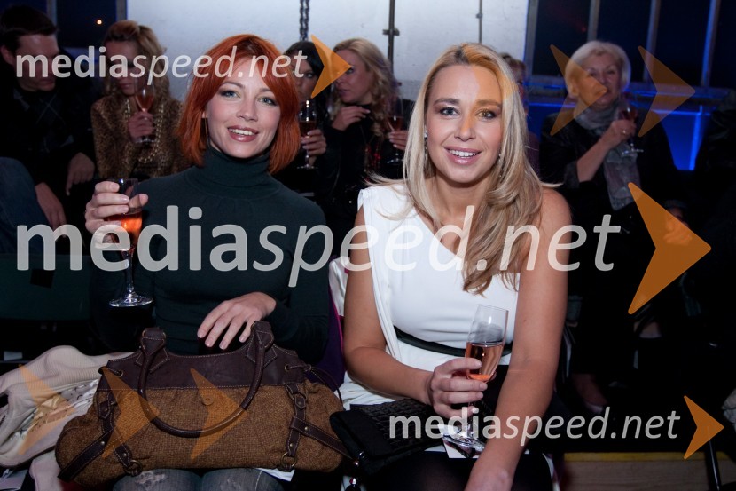 Nataša Zajc, vizažistka ter playboyevo dekle s prijateljicoNina Šušnjara, modna revija