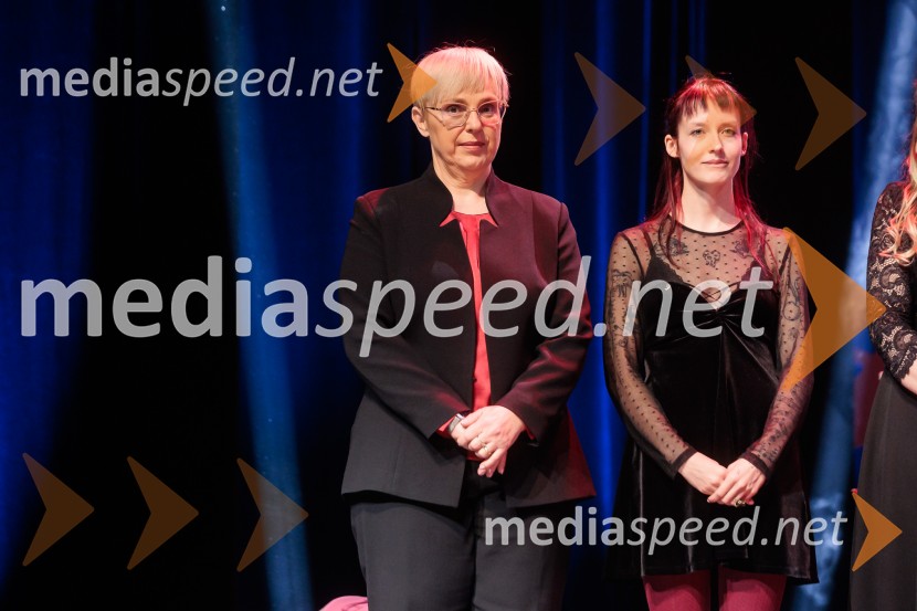 dr. Nataša Pirc Musar, predsednica Republike Slovenije; mag. Rebeka Kropivšek Leskovar,  razvojna inženirka, InterblockEva Pirc je inženirka leta 2025, slavnostna razglasitev