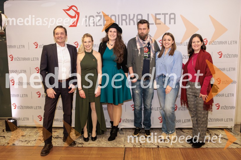  ... ; dr. Eva Pirc, razvojna inženirka, Dewesoft;  ... ;  ... ;  ... ;  ... Eva Pirc je inženirka leta 2025, slavnostna razglasitev