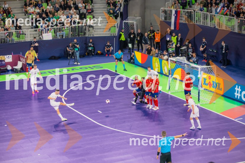 Futsal EURO 2026, Slovenija - Španija, spektakel futsala