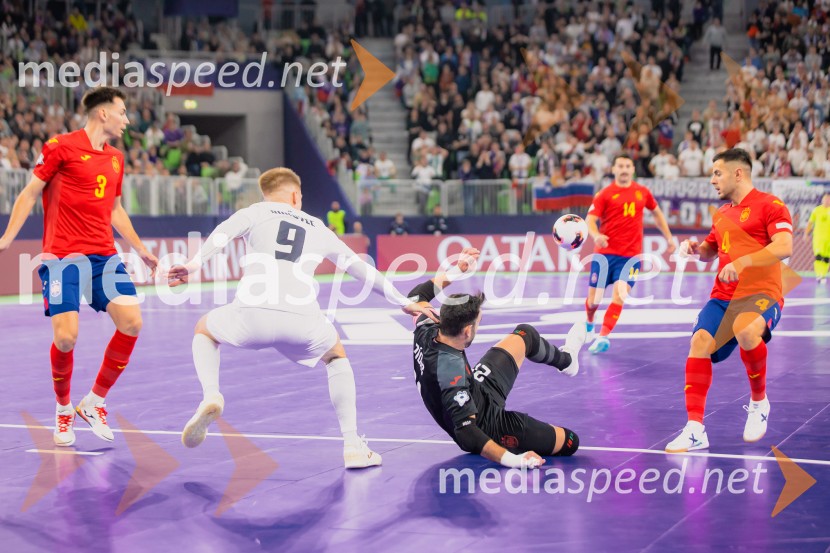 Futsal EURO 2026, Slovenija - Španija, spektakel futsala
