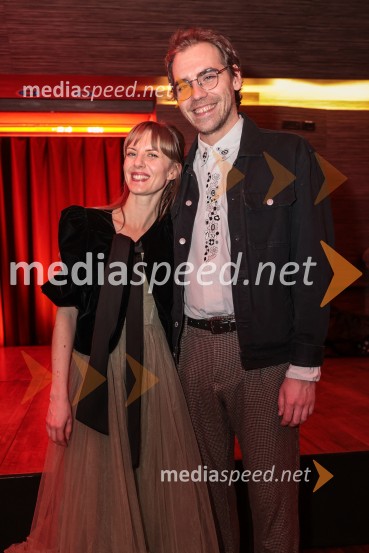  Lena Hribar  Škrlec, igralka;  Matic Lukšič, igralecKrstna uprizoritev Orfej in Evridika v Cankarjevem domu