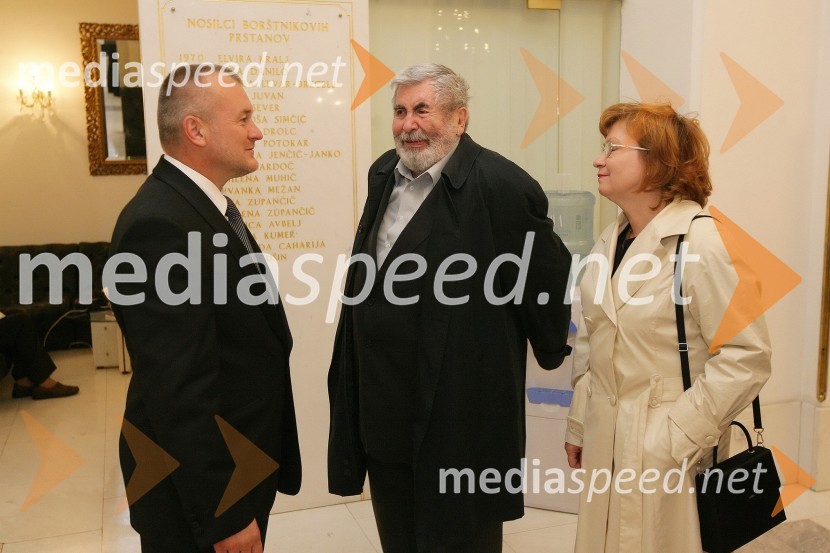 Franc Kangler, župan Maribora in Polde Bibič, igralec s soprogo44. Borštnikovo srečanje 2009, otvoritev