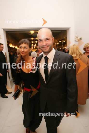 Marina Popovič, stilistka in Matevž Frangež, poslanec DZ in mestni svetnik MOM44. Borštnikovo srečanje 2009, otvoritev