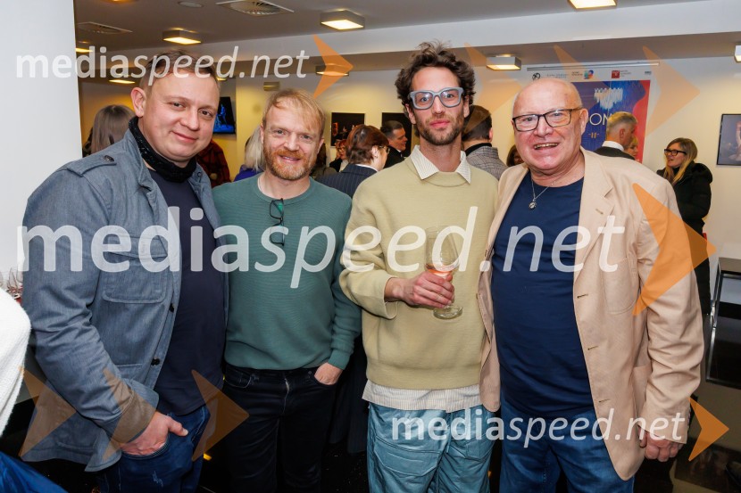  Luka Cimprič, igralec;  Rok Matko, igralec;  Luka Steiner, predsednik, Smučarska zveza Slovenije;  Olja  GrubićKje je primadona?, premiera gledališča Koper